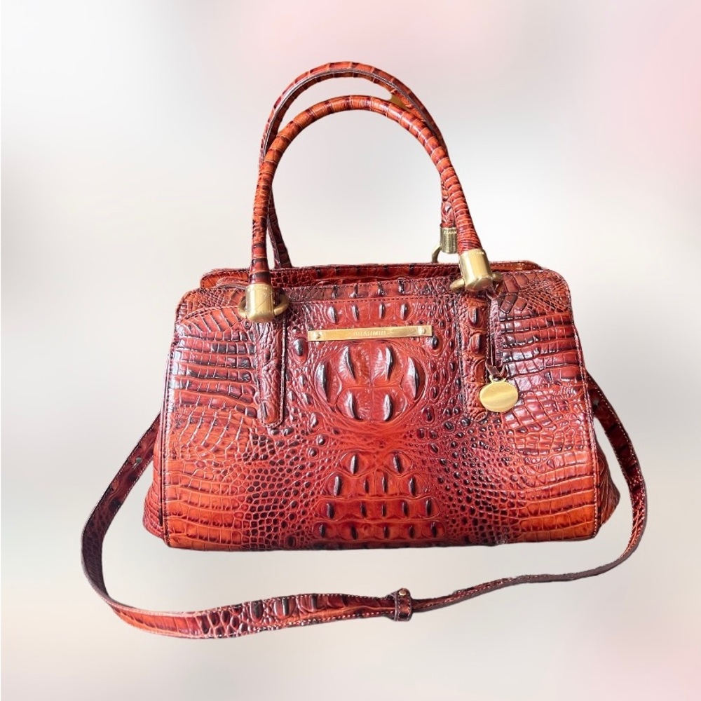 Brahmin Chelsea Pecan Melbourne Leather Satchel